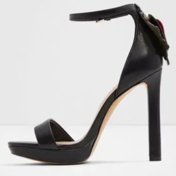 Platform sandals with beautiful applique on heel - NWOT - Picture 8 of 9